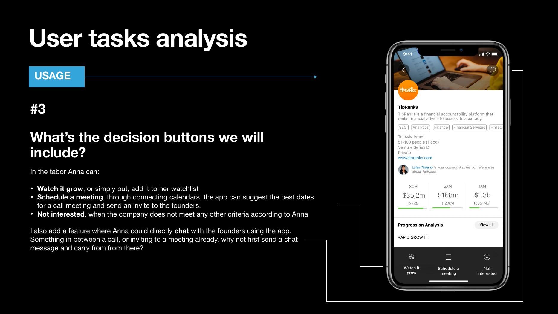 Usage — decision buttons
