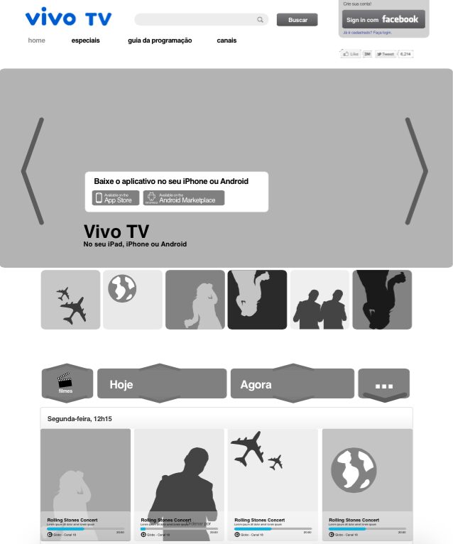 Guia Vivo TV app screens