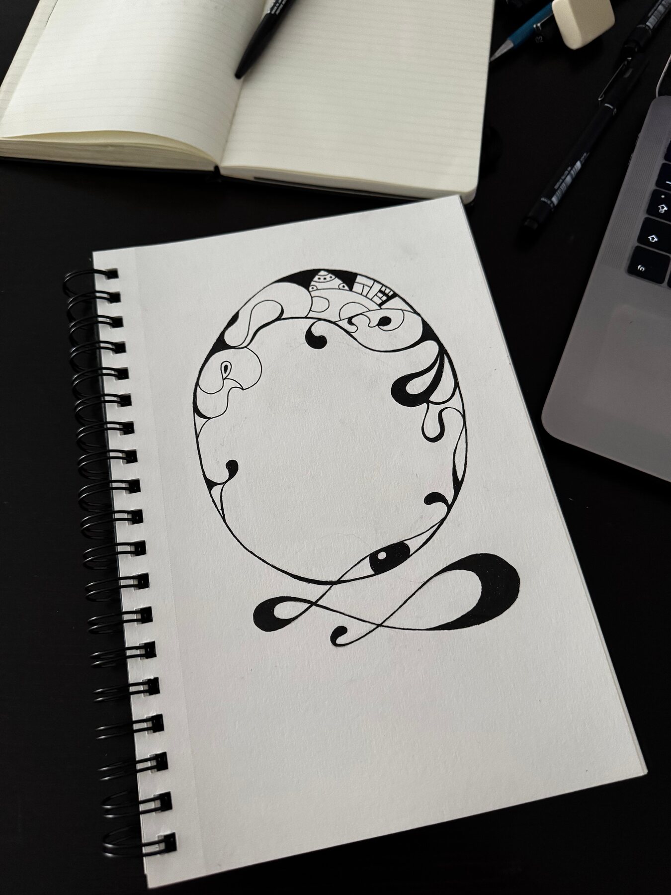 The Q — ink on paper